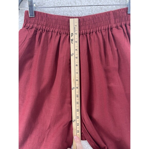 Compagnie Internationale Express Pants Women's Large Wide Leg 90s Y2K Red NWT - Picture 3 of 12